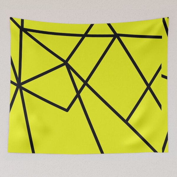 Item preview, Geometric Diagonal Triangular Lines Bright Yellow designed and sold by awsomepatterns.
