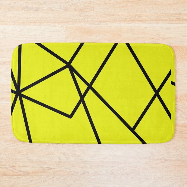 Item preview, Geometric Diagonal Triangular Lines Bright Yellow designed and sold by awsomepatterns.