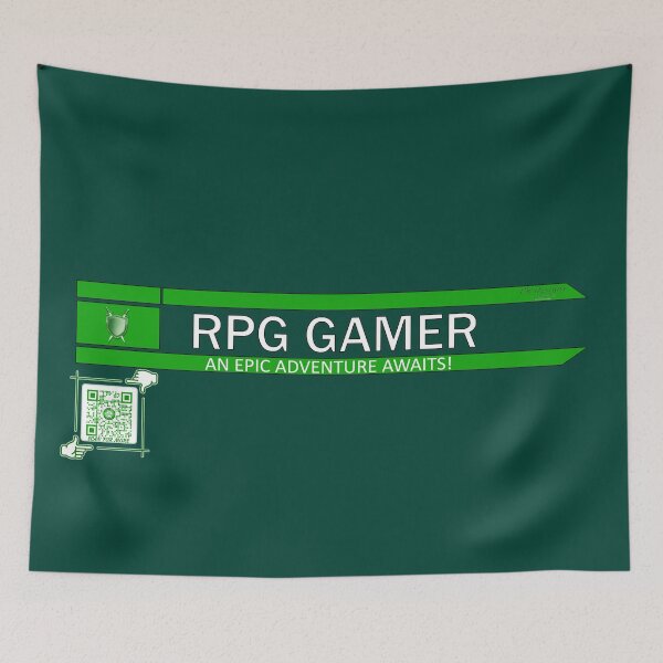 Item preview, RPG Gamer - An Epic Adventure Awaits! Gaming Logo V2 (Green/White) designed and sold by Visual Resolutions.