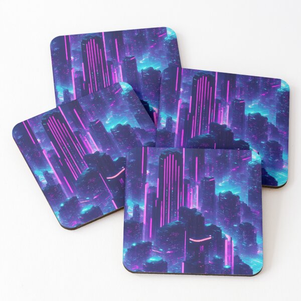 Item preview, Cityscape with neon lights designed and sold by CoolPixels.