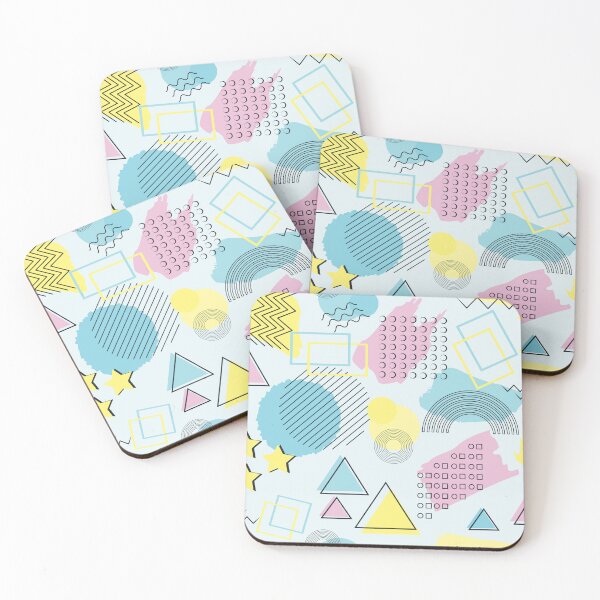 Item preview, 80s Memphis style pattern blue background pastels designed and sold by Colorblizz.