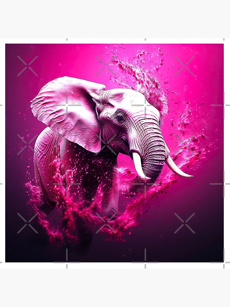 公式の店舗 【原画】Pink elephant【アクリル アナログ】 手描き 