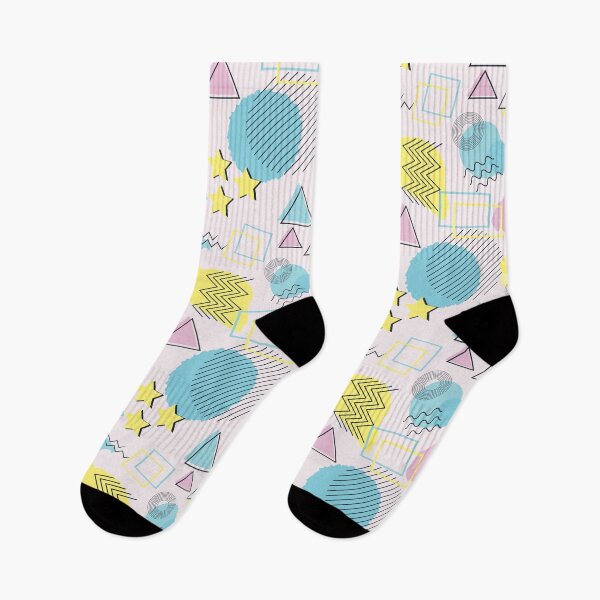 Item preview, 80s Memphis style pattern pink background pastels designed and sold by Colorblizz.