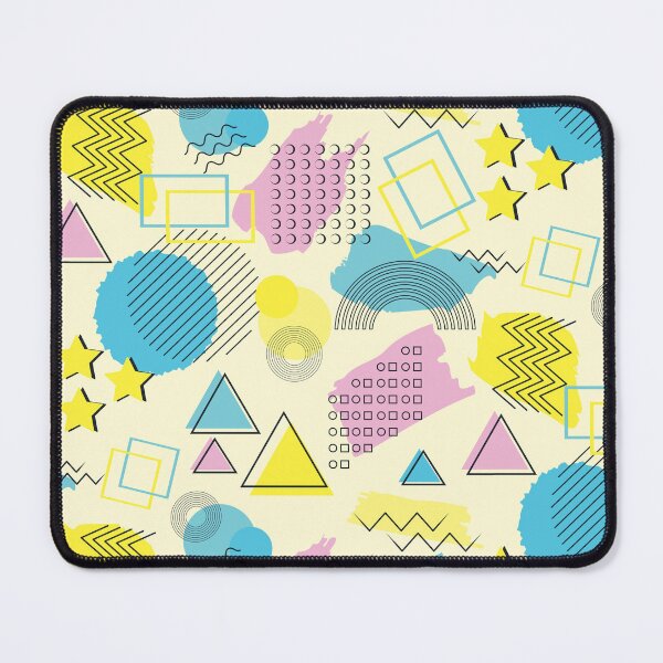 Item preview, 80s Memphis style pattern yellow background pastels designed and sold by Colorblizz.