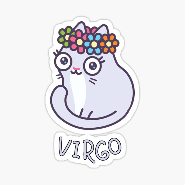 Funny Virgo Cat Horoscope Tshirt - Astrology and Zodiac Gift Ideas! Sticker