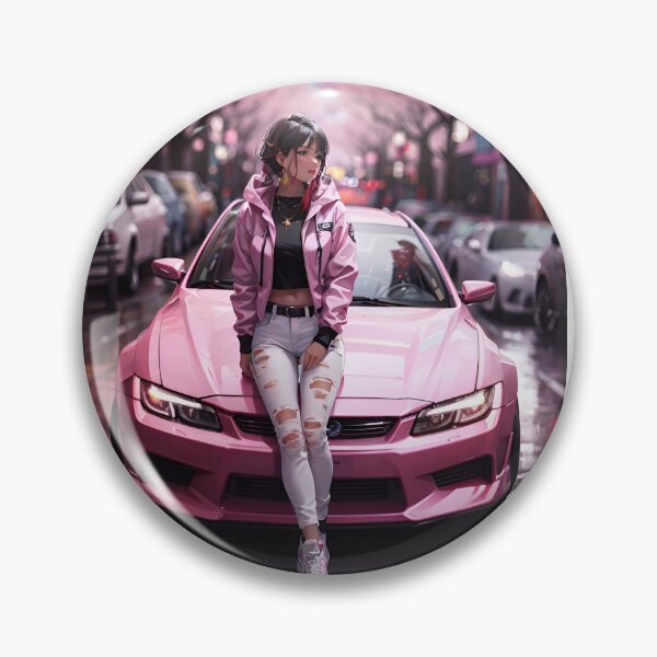 Item preview, Nissan Silvia S13 Japan Anime Pink Car Silvia S13 Cute Kawaii designed and sold by Chemikal1993.
