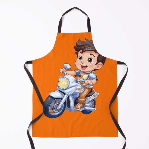 Item preview, Teenage Boy Riding a Silver Scooter (orange background) designed and sold by TheTrendsDesk.