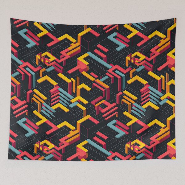 Item preview, Retro 80s Geometric Pattern designed and sold by WartonnoArt.