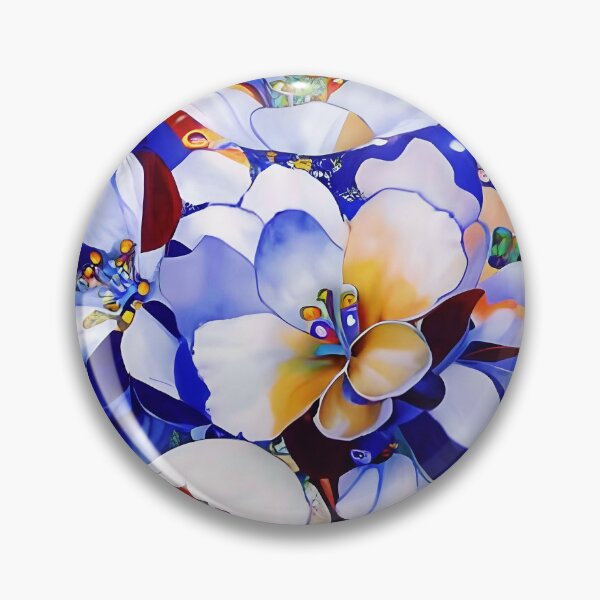 Item preview, Floral in Blue and Sienna  designed and sold by Dana Roper.