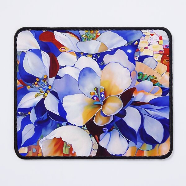 Item preview, Floral in Blue and Sienna  designed and sold by Dana Roper.