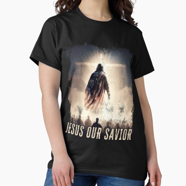 Item preview, Jesus Our Savior Patriotic Christian US Flag designed and sold by NoLimit-Merica.