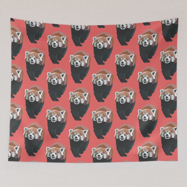 Item preview, R is for Red Panda,Red Panda Illustration – Adorable and Playful Forest Mammal Artwork designed and sold by PrettylittlepastelUk.