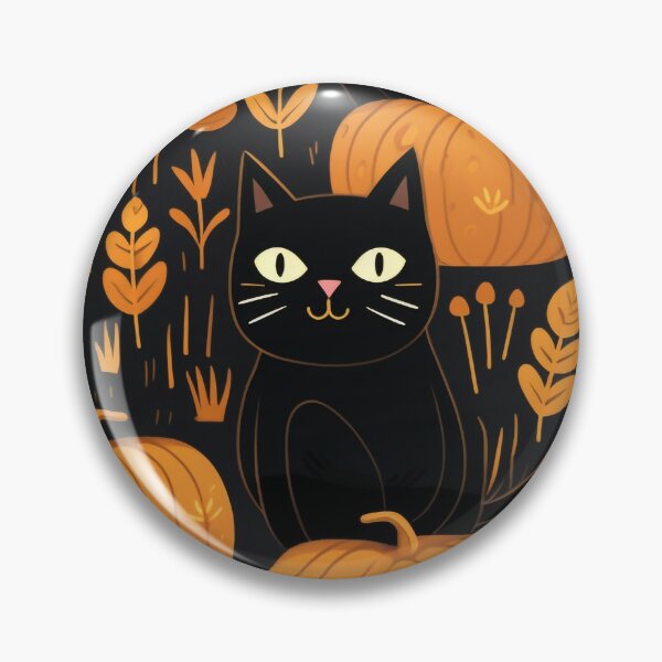 Item preview, Black Cats in the Pumpkin Patch at Halloween designed and sold by PawArtPrints.