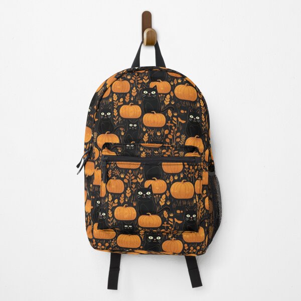 Item preview, Black Cats in the Pumpkin Patch at Halloween designed and sold by PawArtPrints.