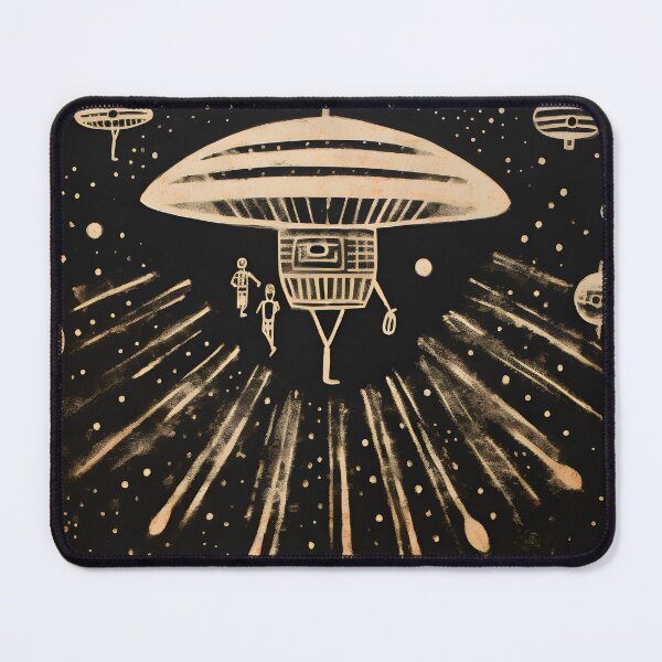 Item preview, UFO and Aliens in Night Sky Space Mural designed and sold by Je-we.