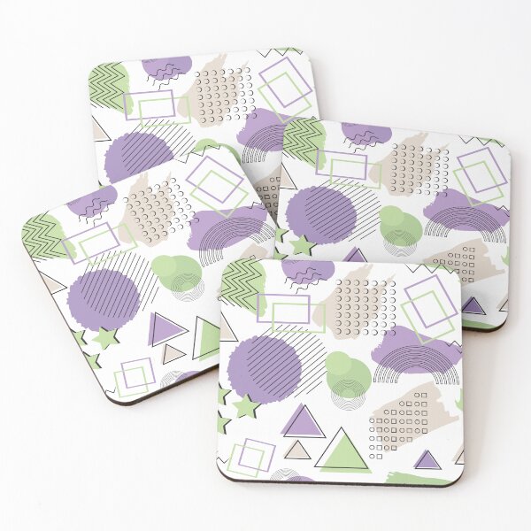 Item preview, 80s Memphis style pattern green purple designed and sold by Colorblizz.