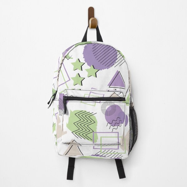 Item preview, 80s Memphis style pattern green purple designed and sold by Colorblizz.