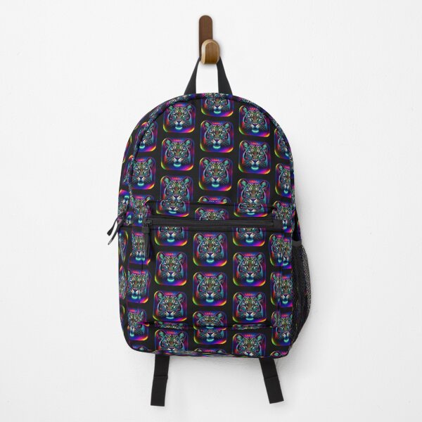 Item preview, Jaguar of the Brazilian Fauna Face in Colorful Neon designed and sold by Animalissima.