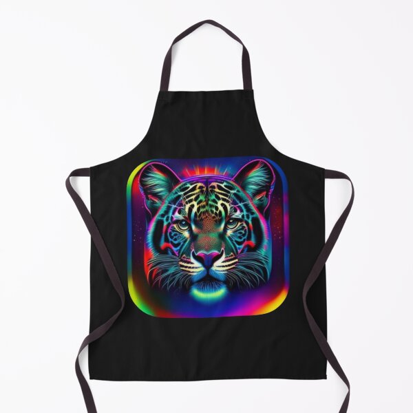 Item preview, Jaguar of the Brazilian Fauna Face in Colorful Neon designed and sold by Animalissima.