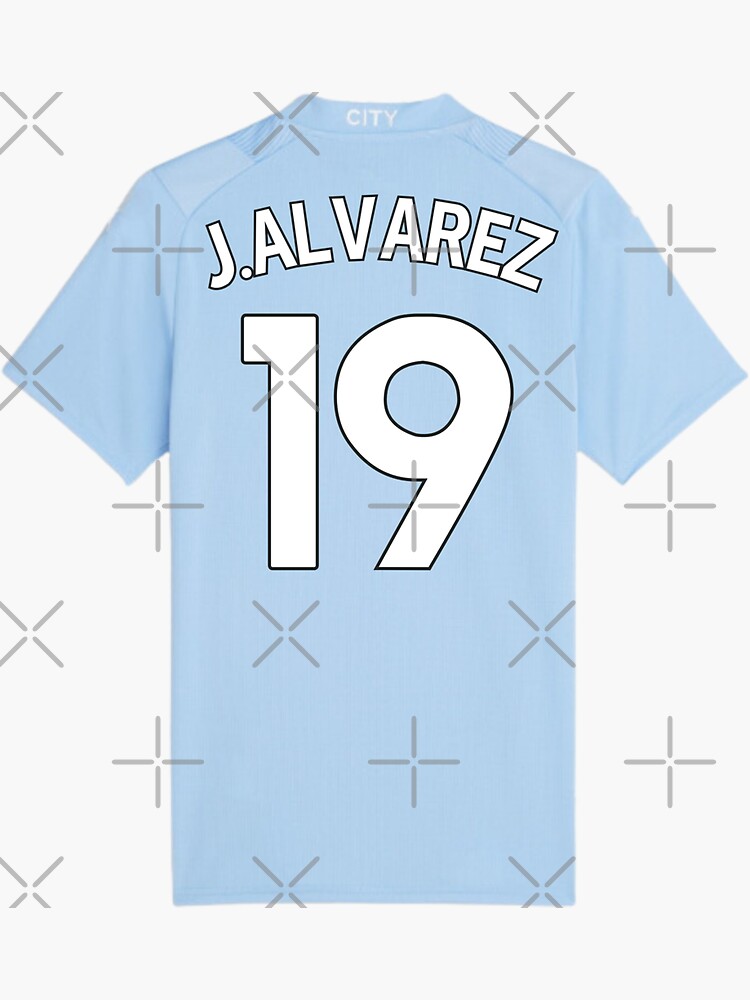 Julián Álvarez Name and Number Third Jersey Illustration - Man City  Sticker for Sale by Assiduous-Shop