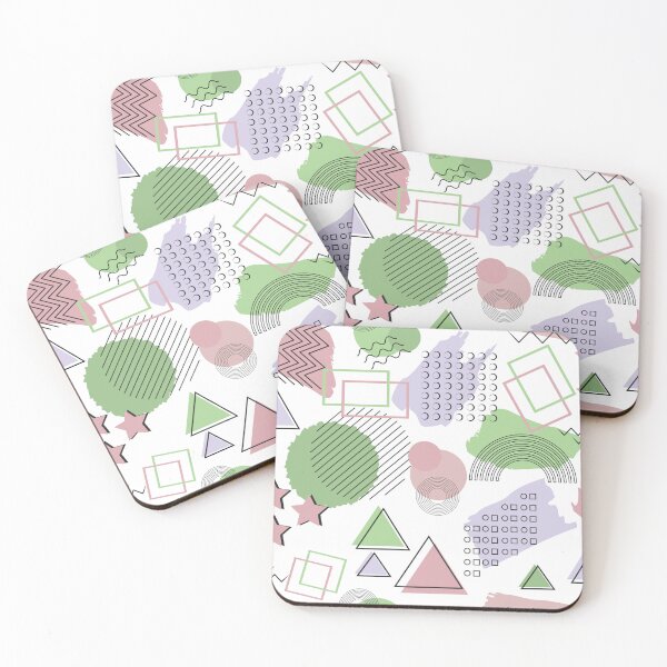 Item preview, 80s Memphis style pattern green pink purple designed and sold by Colorblizz.