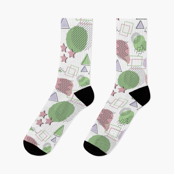 Item preview, 80s Memphis style pattern green pink purple designed and sold by Colorblizz.