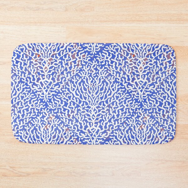 Item preview, cobalt blue watercolor coral reef pattern- Frutti di mare collection - abstract texture designed and sold by RenattaZare.