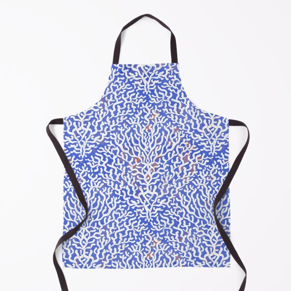 Item preview, cobalt blue watercolor coral reef pattern- Frutti di mare collection - abstract texture designed and sold by RenattaZare.