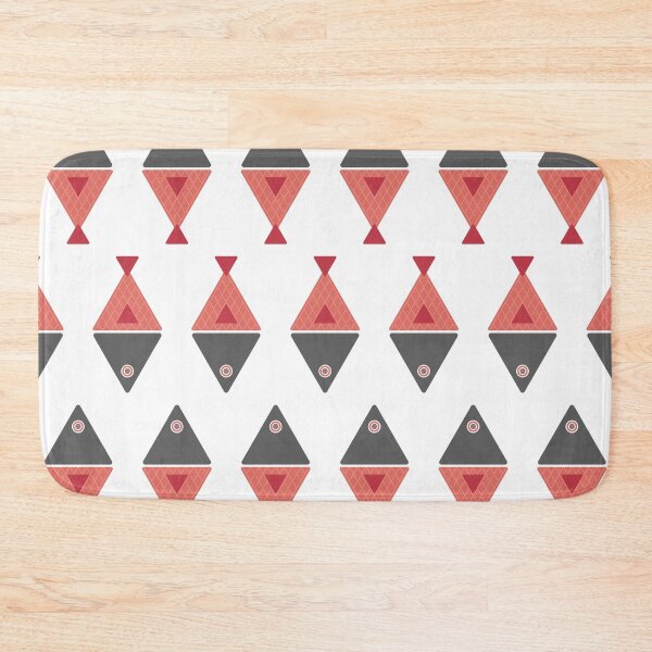 Item preview, Geometric Fish - Coral & Grey designed and sold by DigThatPrint.