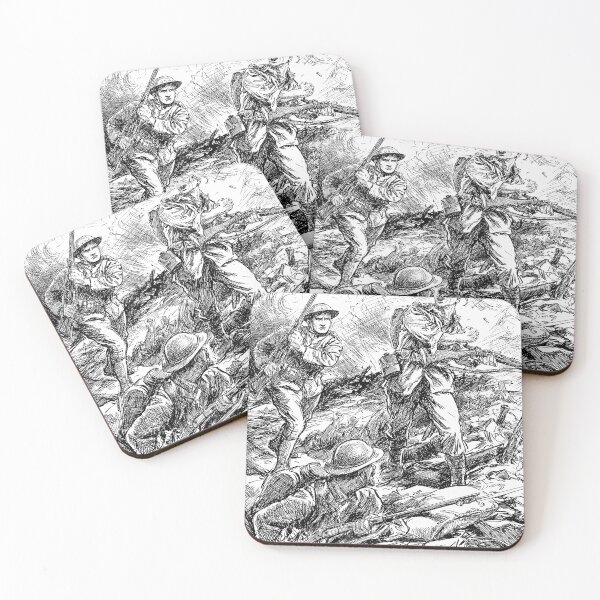 Item preview, WW1 Trench Warfare Sketch designed and sold by WartimeTShirts.