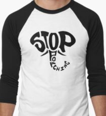 Stop Poaching Elephant: Black Men's Baseball ¾ T-Shirt
