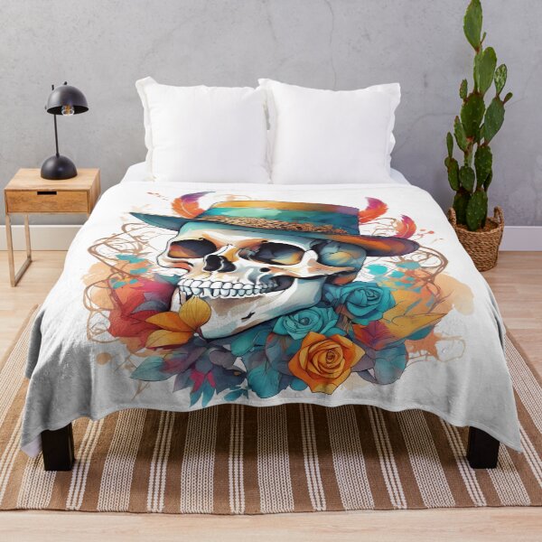Artikelvorschau, Skull design, Multicolor watercolor skull pattern entworfen und verkauft von oyonni design.