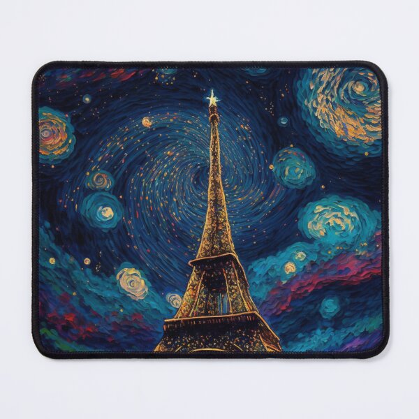 Item preview, Eiffel Tower in the Dark Night - Paris Cityscape Art Print designed and sold by JojoArtEvo.