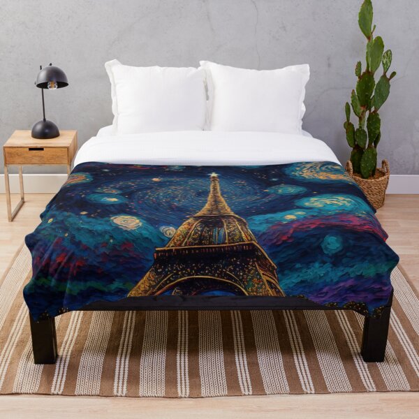 Item preview, Eiffel Tower in the Dark Night - Paris Cityscape Art Print designed and sold by JojoArtEvo.