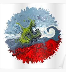 Blue sky landscape Poster