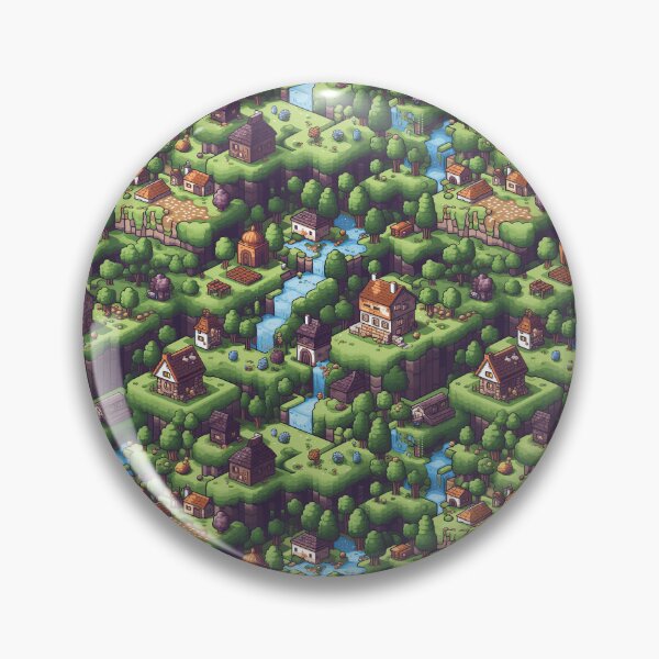 Item preview, Pixel Art Valley Map designed and sold by WartonnoArt.