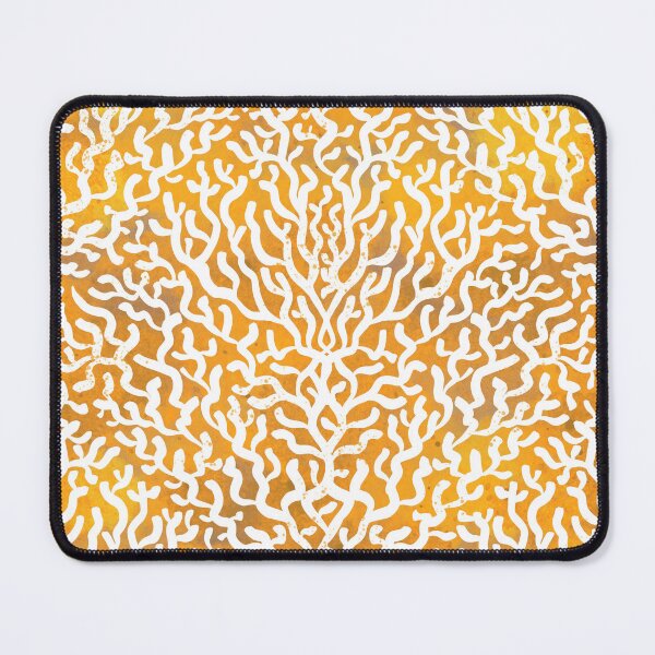 Item preview, warm yellow watercolor coral reef pattern- Frutti di mare collection - abstract texture designed and sold by RenattaZare.
