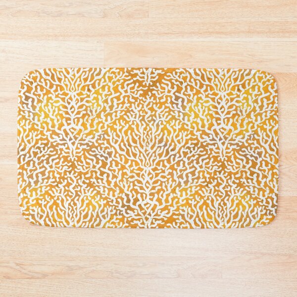 Item preview, warm yellow watercolor coral reef pattern- Frutti di mare collection - abstract texture designed and sold by RenattaZare.