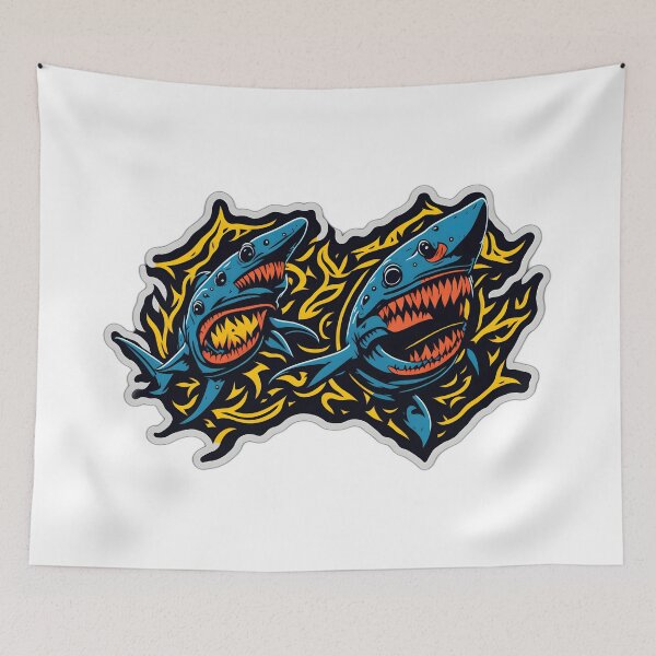 Item preview, Classic Shark Ink: American Traditional Shark Tattoo Collection designed and sold by FashionRex.