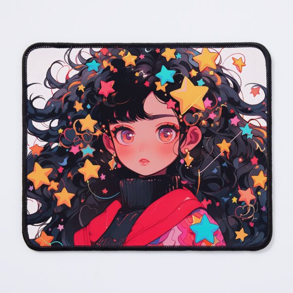 Item preview, Pretty Starry Anime Girl designed and sold by bubblegoth.