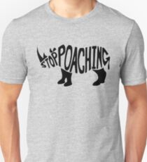 Stop Poaching Rhino: Black Unisex T-Shirt