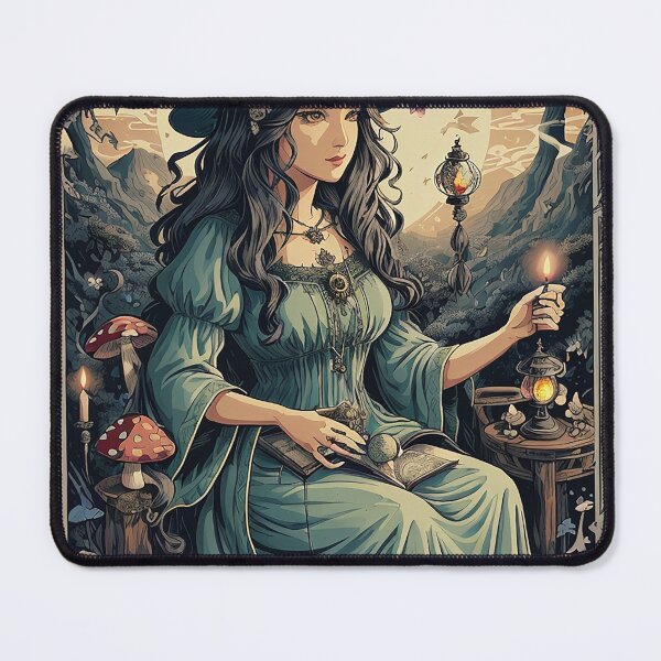 Item preview, Mystical Witch Core Tarot Art - WhimsiGoth Magic Collection designed and sold by FuroAI.