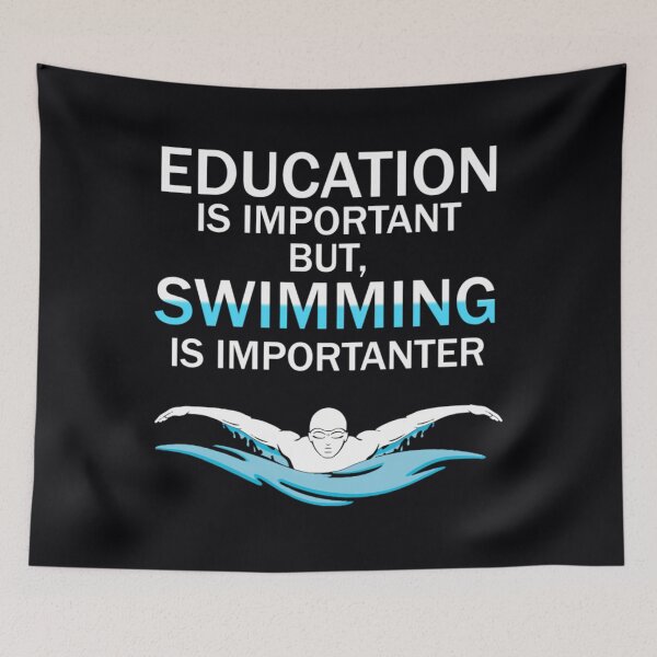 Item preview, 	 Competitive Swimming Design Education Is Important But Swimming Is Importanter  	 designed and sold by kxmptrnp50.