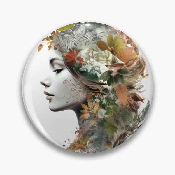 Item preview, Nature girl with leaves designed and sold by naatala.