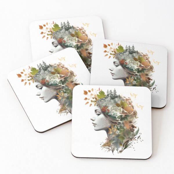Item preview, Nature girl with leaves designed and sold by naatala.