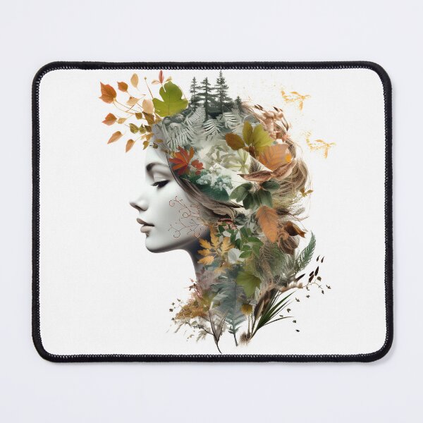 Item preview, Nature girl with leaves designed and sold by naatala.