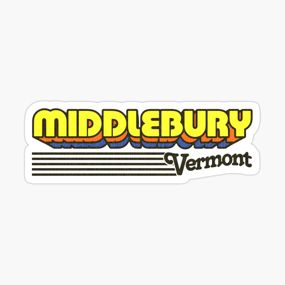 Middlebury, Vermont | Retro Stripes Sticker