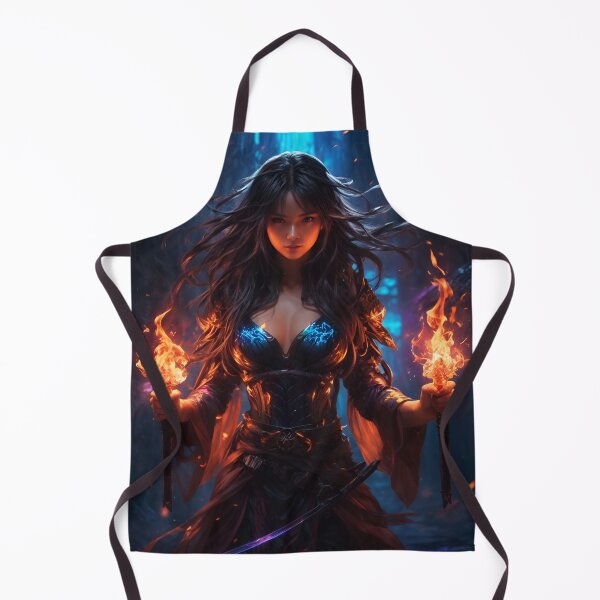 Item preview, Maga Fire, Drawing, fire, magic, nocturnal, dark, elf designed and sold by Chemikal1993.