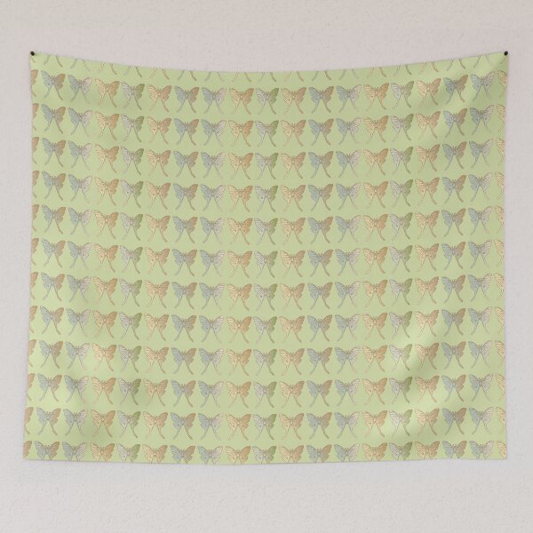 Item preview, Butterfly Rows on Soft Green Repeat 5748 designed and sold by Art in My Loft.