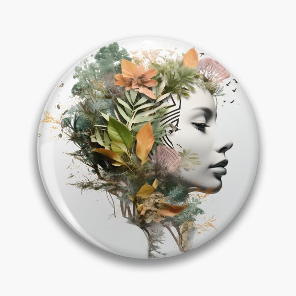 Item preview, Nature girl with leaves designed and sold by naatala.